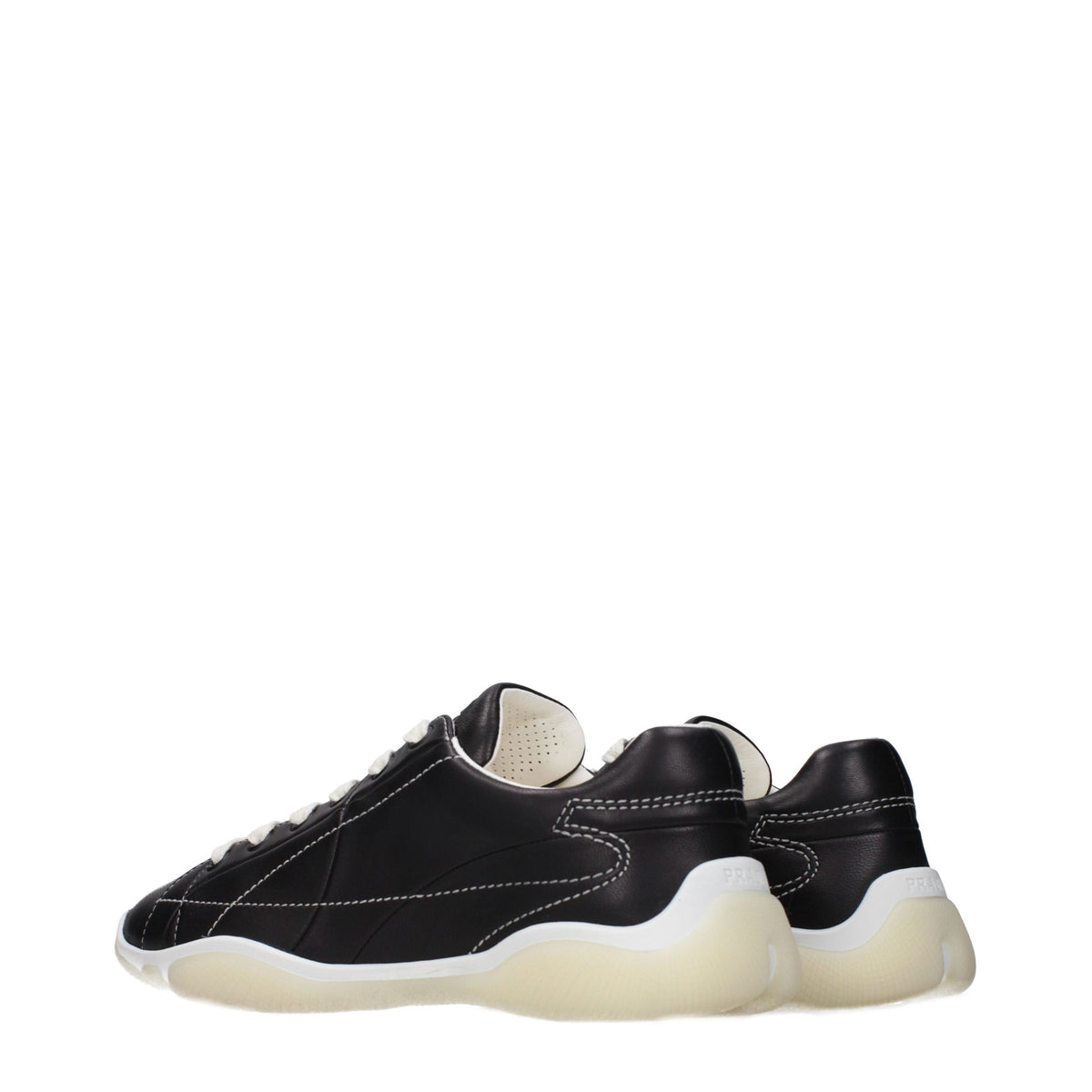 Baskets Prada femme en cuir noir – PR-15504815489289