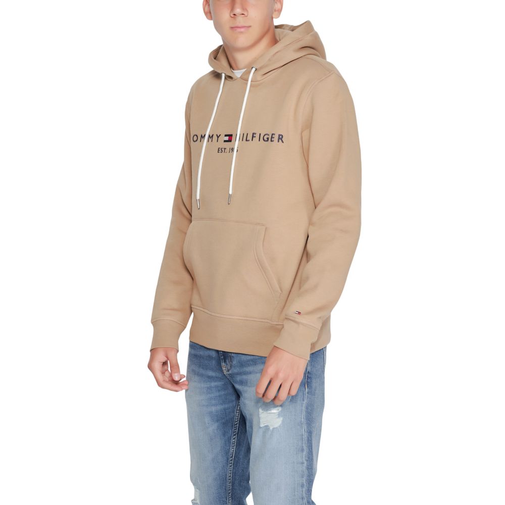 Tommy Hilfiger Pull À Capuche Beige En Coton Pour Homme FW24