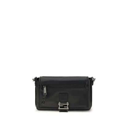 Fendi Black Calf Leather Bos Taurus Shoulder Bag by Fendi