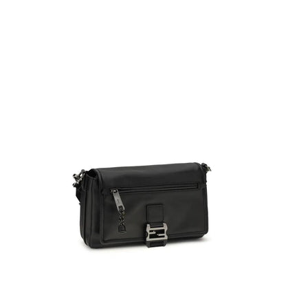 Fendi Black Calf Leather Bos Taurus Shoulder Bag by Fendi