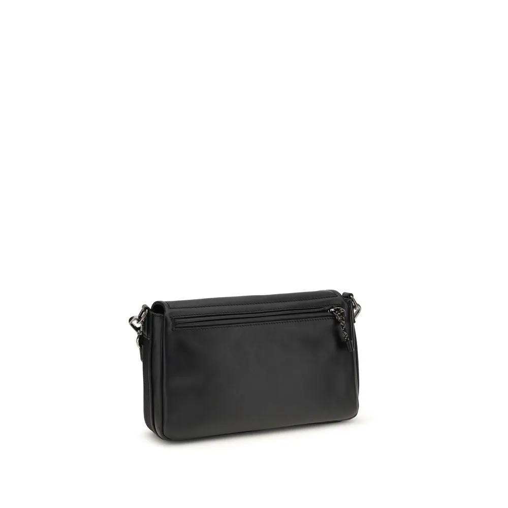 Fendi Black Calf Leather Bos Taurus Shoulder Bag by Fendi
