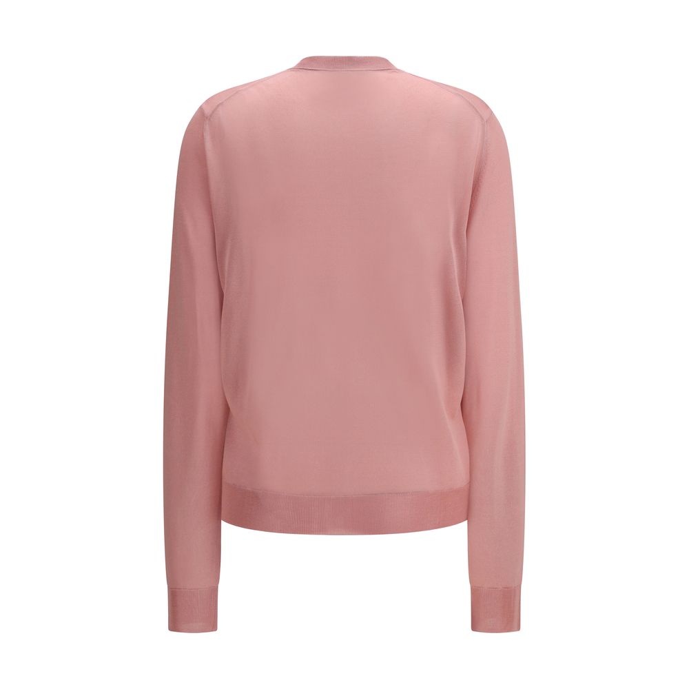 Fendi – Cardigan Col Rond en Viscose avec Logo Brodé et Boutons Nacre | SS26