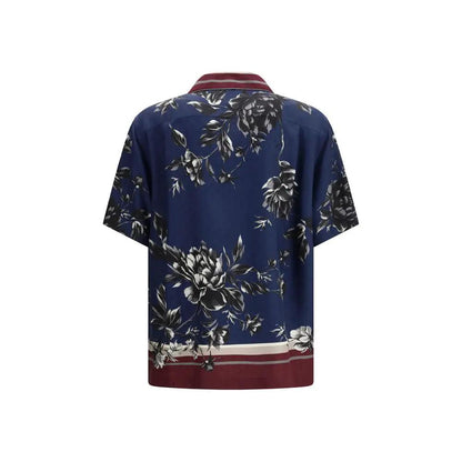 Dolce & Gabbana Blue Silk Pattern Shirt by Dolce & Gabbana