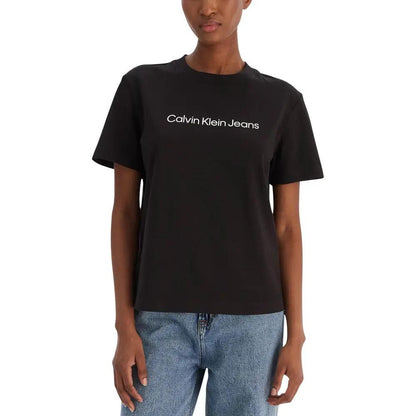 Calvin Klein Jeans Black Cotton T-Shirt by Calvin Klein Jeans
