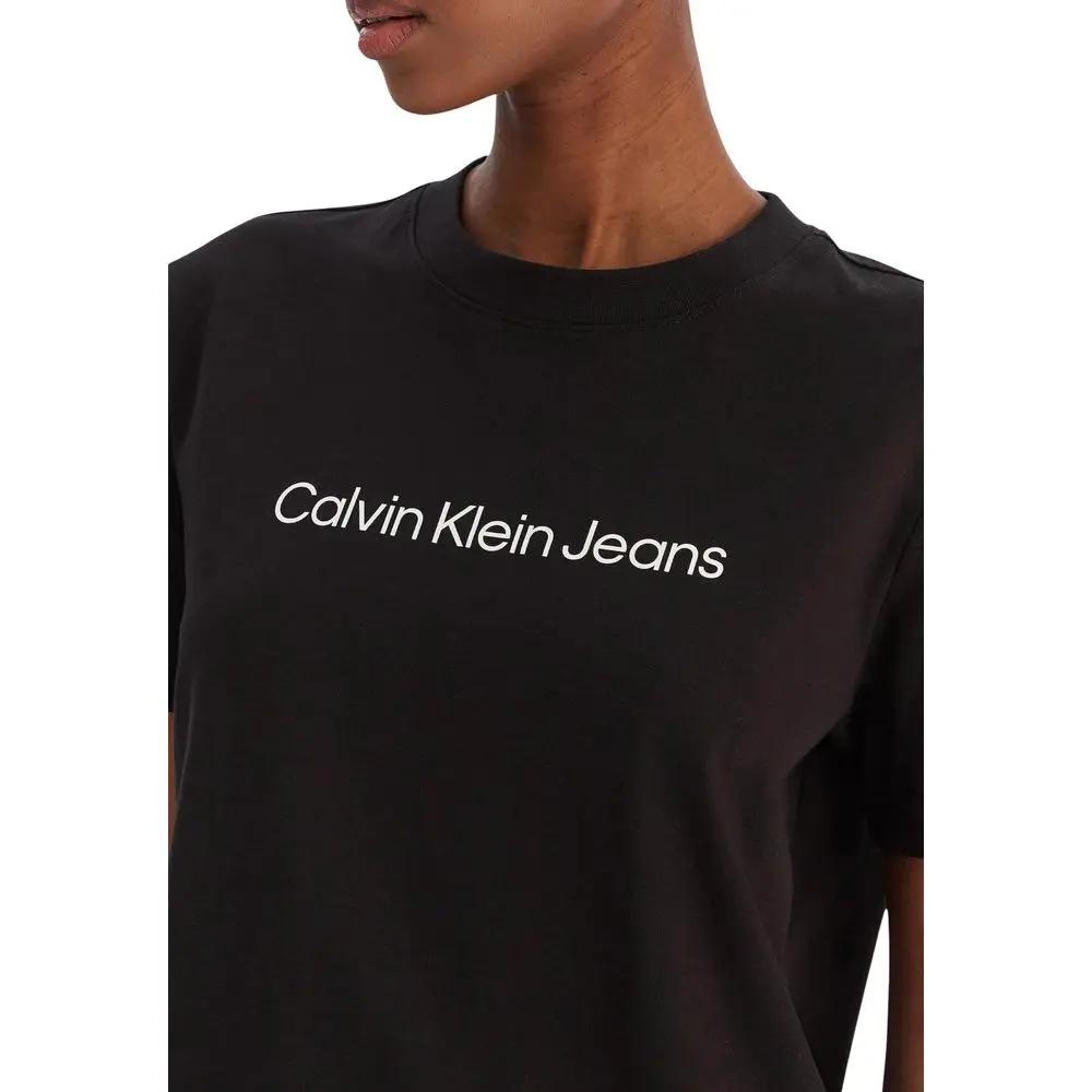 Calvin Klein Jeans Black Cotton T-Shirt by Calvin Klein Jeans