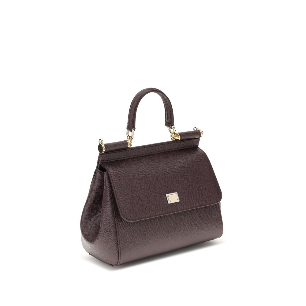 Dolce & Gabbana Brown Calf Leather Bos Taurus Shoulder Bag