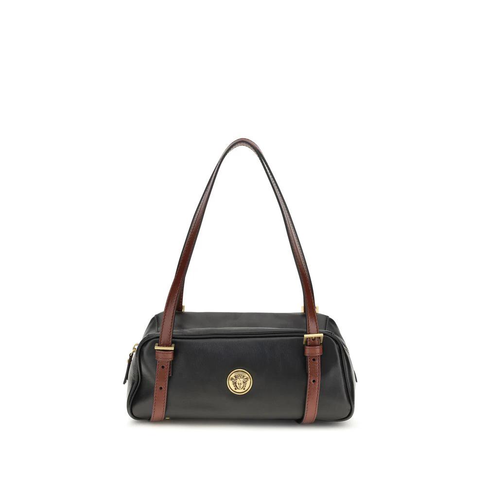 Versace Black Lamb Ovis Aries Aries Shoulder Bag by Versace