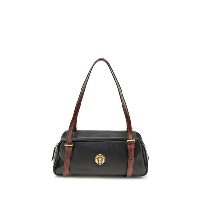 Versace Black Lamb Ovis Aries Aries Shoulder Bag by Versace