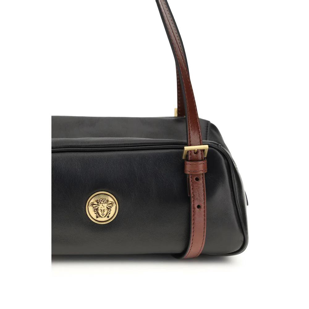 Versace Black Lamb Ovis Aries Aries Shoulder Bag by Versace