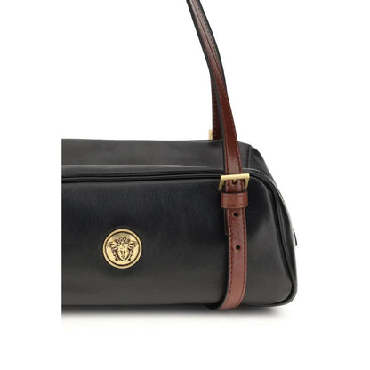 Versace Black Lamb Ovis Aries Aries Shoulder Bag by Versace