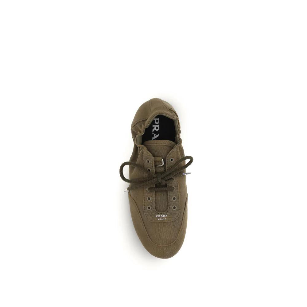 Prada Bicolor Cotton Athletic Sneakers by Prada