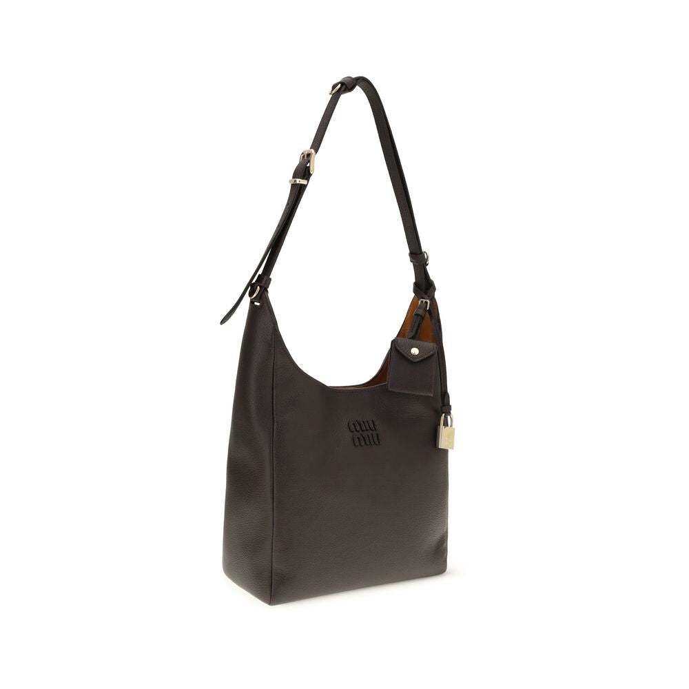 Miu Miu Brown Calf Leather Bos Taurus Backet Bag