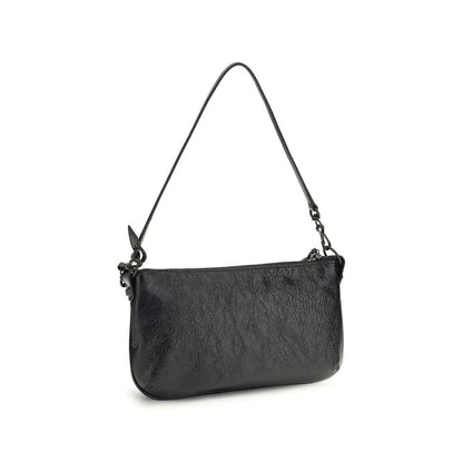 Balenciaga Black Lamb Ovis Aries Aries Shoulder Bag by Balenciaga