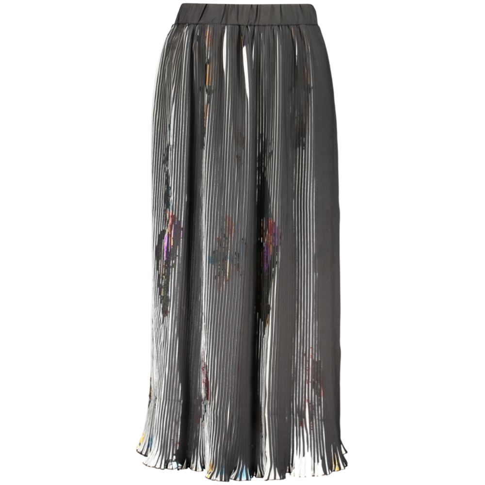Jupe Desigual femme longue plissée en polyester noir – DE-43624