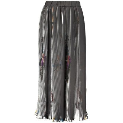 Jupe Desigual femme longue plissée en polyester noir – DE-43624