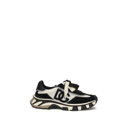 Dolce & Gabbana Black Elastane Athletic Sneakers