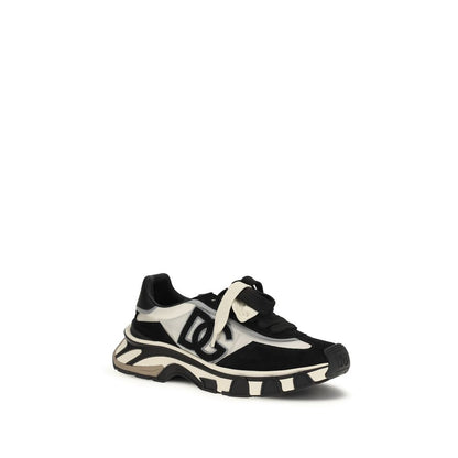 Dolce & Gabbana Black Elastane Athletic Sneakers