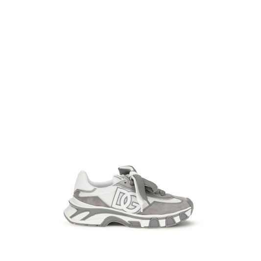 Dolce & Gabbana Gray Calf Leather Bos Taurus Athletic Sneakers by Dolce & Gabbana