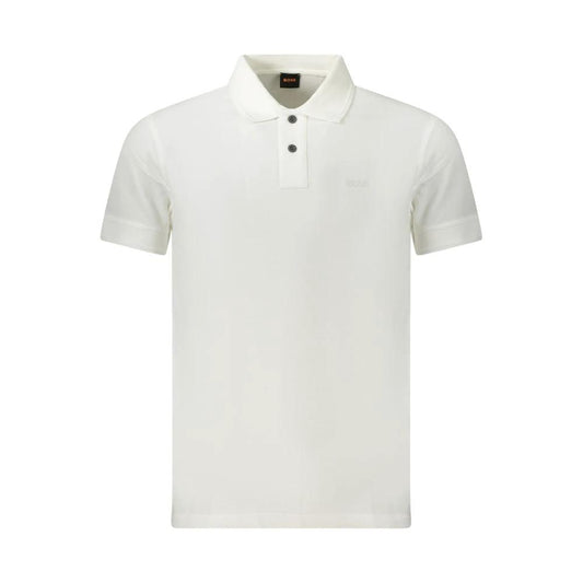 Hugo Boss Bianco Cotton Men Polo by Hugo Boss