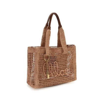 Chloé Beige Raffia Shoulder Bag by Chloé