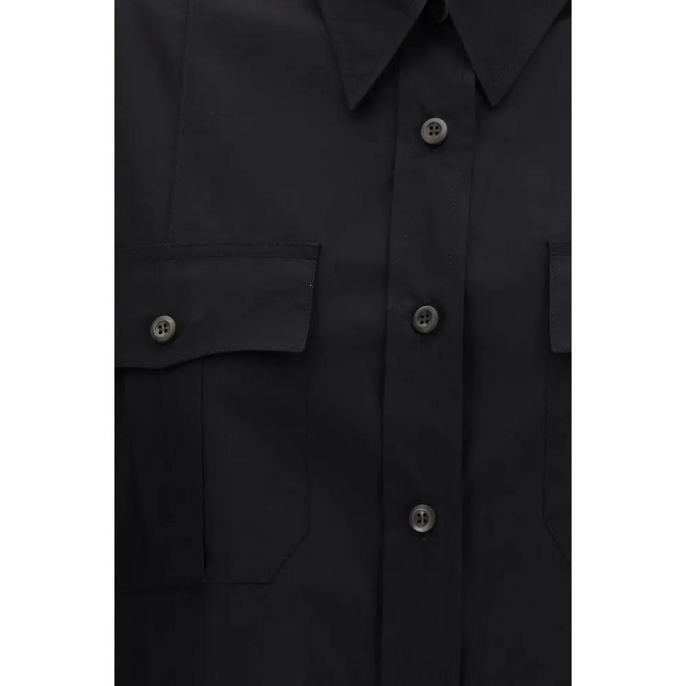 Prada Black Cotton Shortsleeve Shirt by Prada