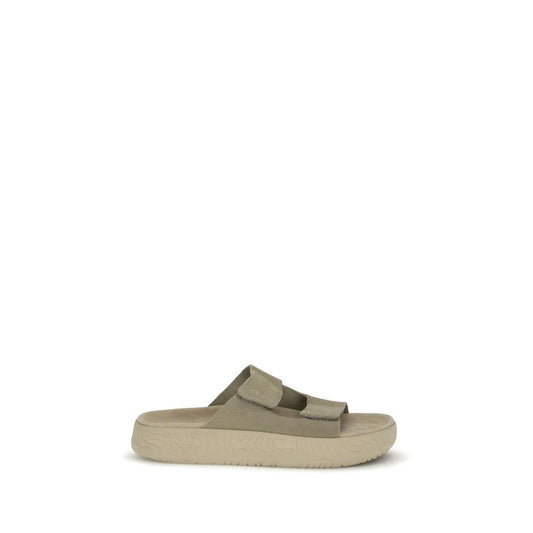 Veja Beige Calf Leather Bos Taurus Flat Sandals by Veja