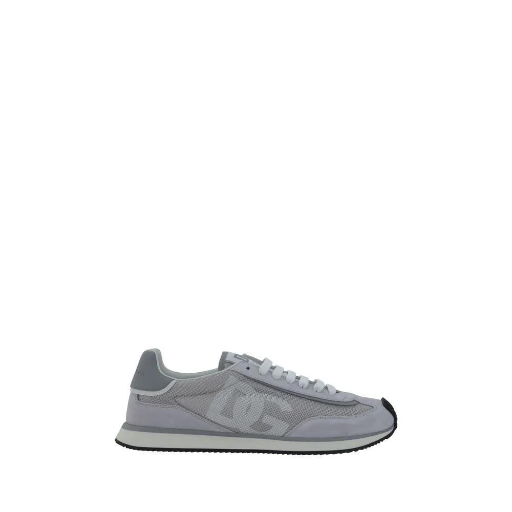 Dolce & Gabbana Gray Fabric Athletic Sneakers by Dolce & Gabbana