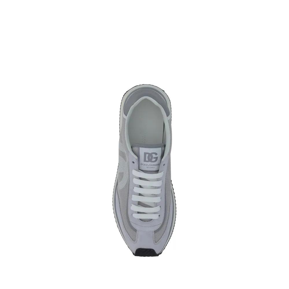 Dolce & Gabbana Gray Fabric Athletic Sneakers by Dolce & Gabbana