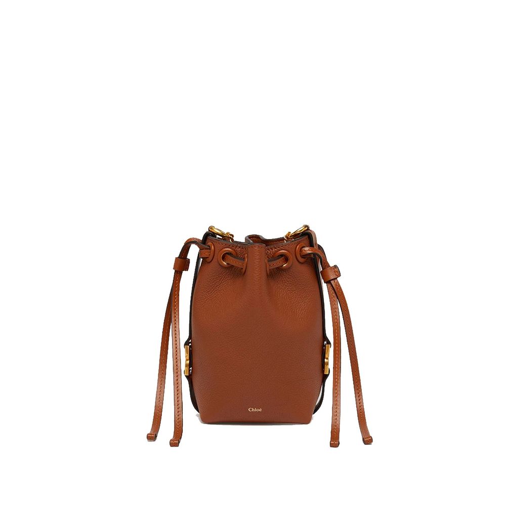 Chloé Bucket Bag Cuir de Veau Texturé – Marron | Femme