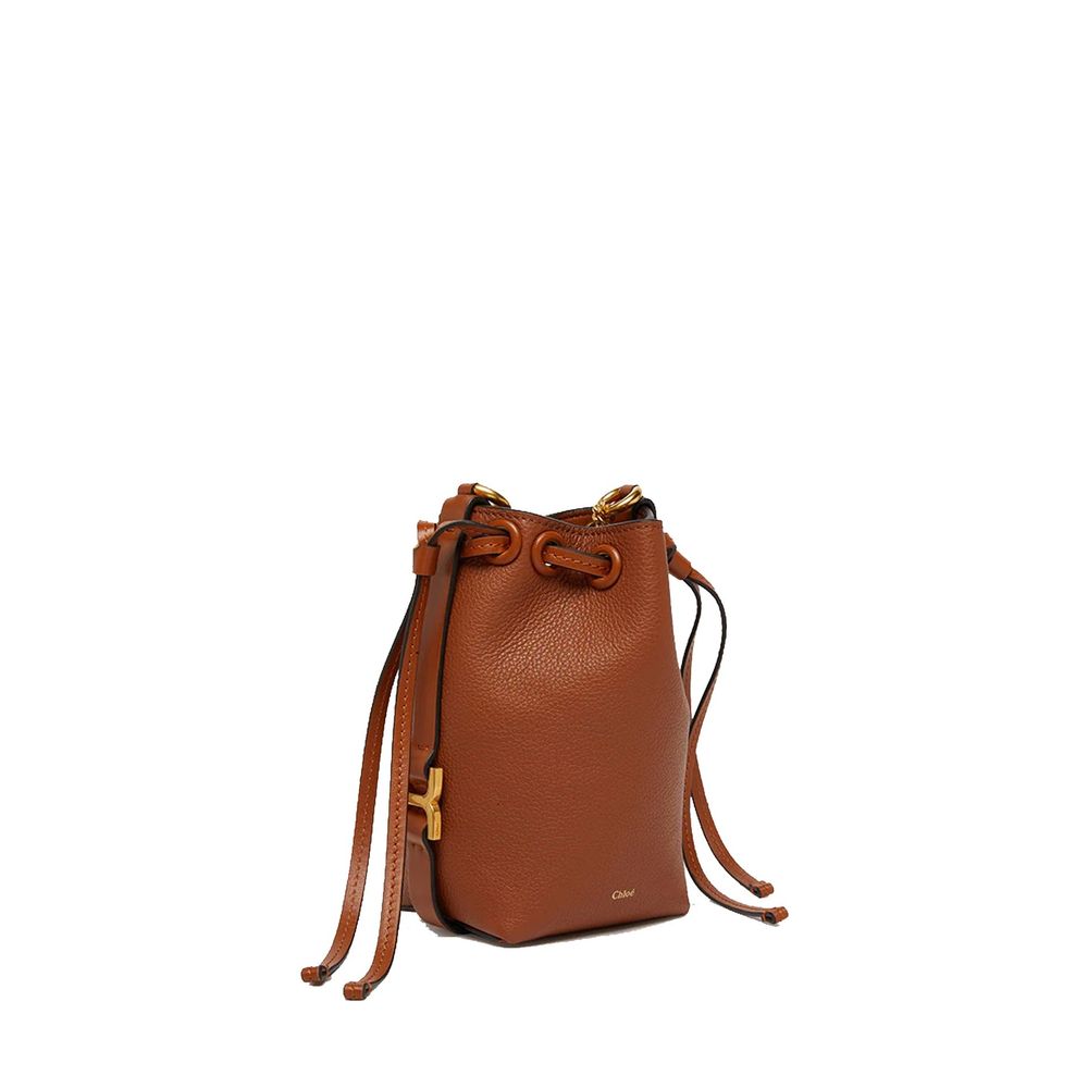 Chloé Bucket Bag Cuir de Veau Texturé – Marron | Femme