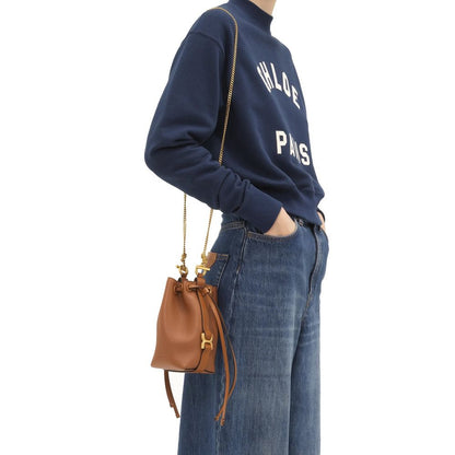Chloé Bucket Bag Cuir de Veau Texturé – Marron | Femme