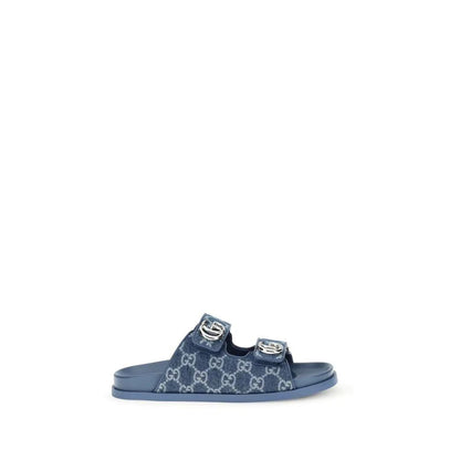 Gucci Blue Cotton Sandals by Gucci