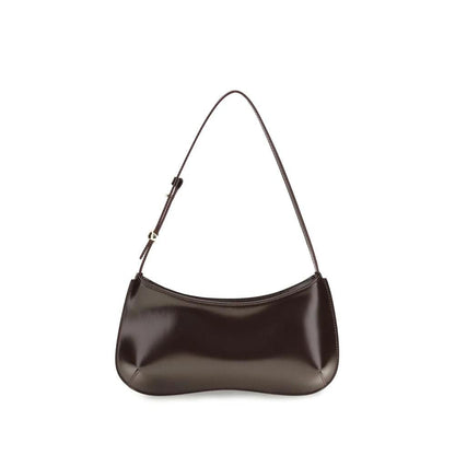 Jacquemus Brown Calf Leather Bos Taurus Shoulder Bag by Jacquemus