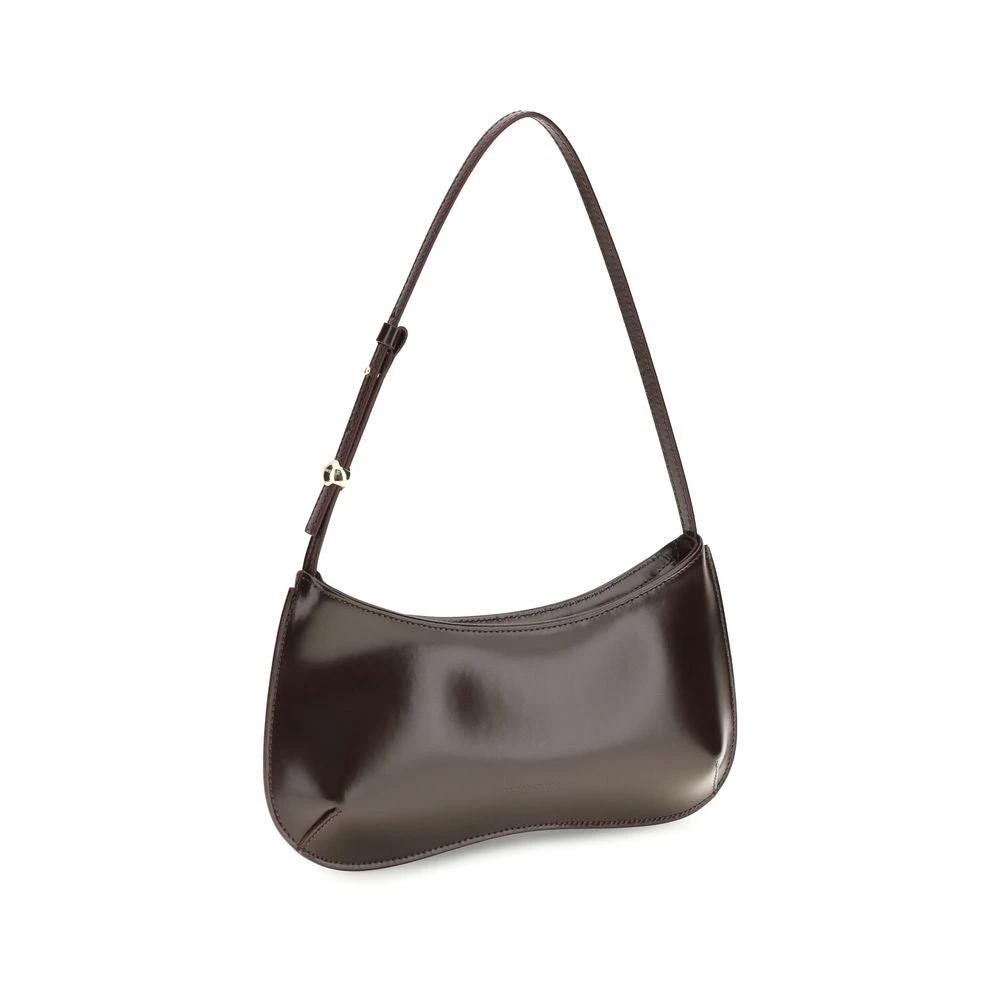 Jacquemus Brown Calf Leather Bos Taurus Shoulder Bag by Jacquemus
