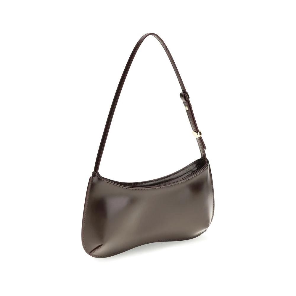 Jacquemus Brown Calf Leather Bos Taurus Shoulder Bag by Jacquemus