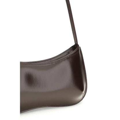 Jacquemus Brown Calf Leather Bos Taurus Shoulder Bag by Jacquemus