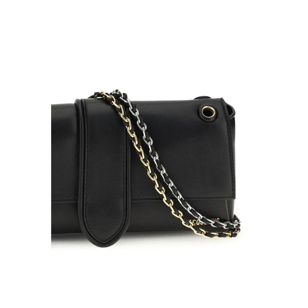 Jacquemus Black Calf Leather Bos Taurus Shoulder Bag by Jacquemus