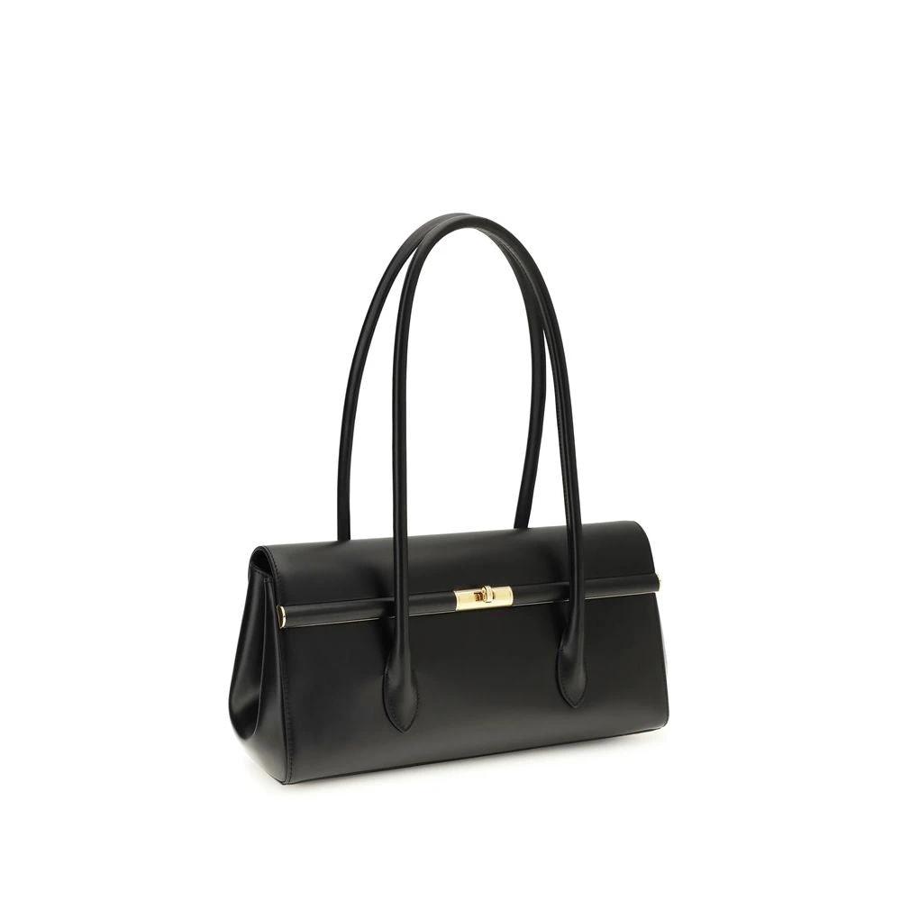 Dolce & Gabbana Black Calf Leather Bos Taurus Shoulder Bag by Dolce & Gabbana