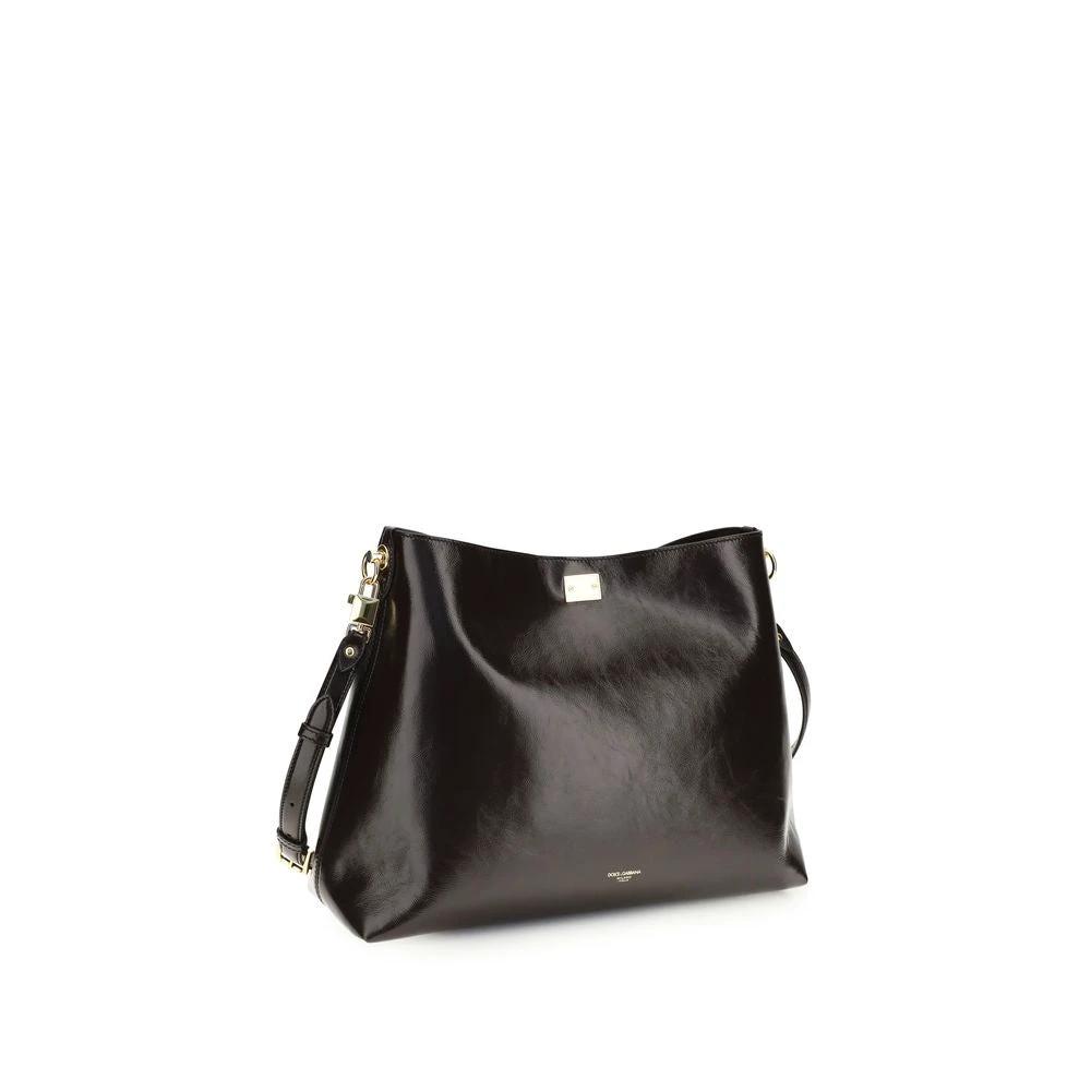 Dolce & Gabbana Brown Calf Leather Bos Taurus Shoulder Bag by Dolce & Gabbana