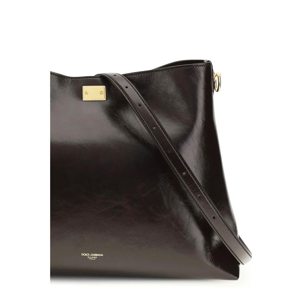 Dolce & Gabbana Brown Calf Leather Bos Taurus Shoulder Bag by Dolce & Gabbana