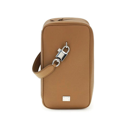 Dolce & Gabbana Brown Calf Leather Bos Taurus Handbag by Dolce & Gabbana