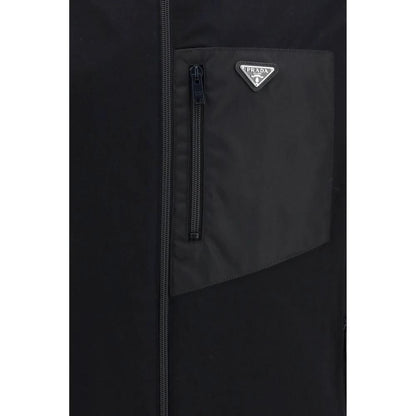 Prada Black Cotton Full-Length Jacket by Prada