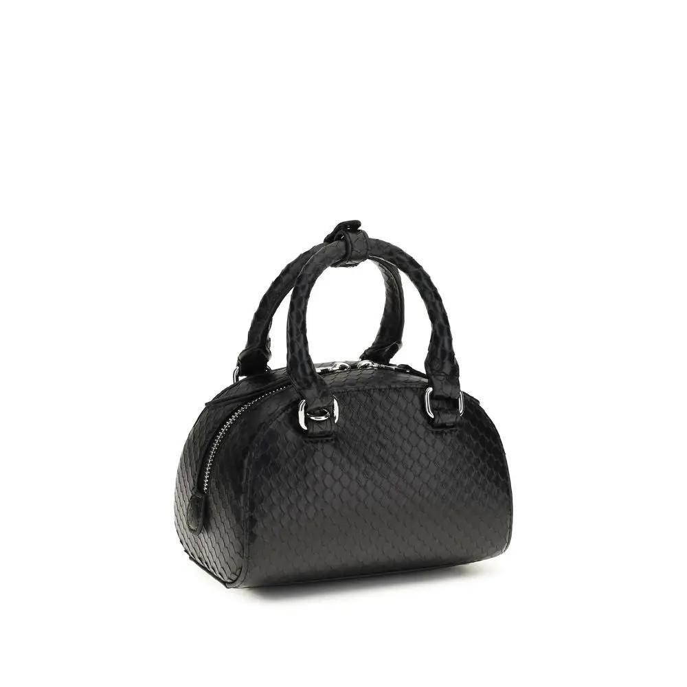 Diesel Black Calf Leather Bos Taurus Handbag by Diesel