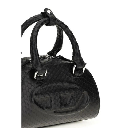 Diesel Black Calf Leather Bos Taurus Handbag by Diesel