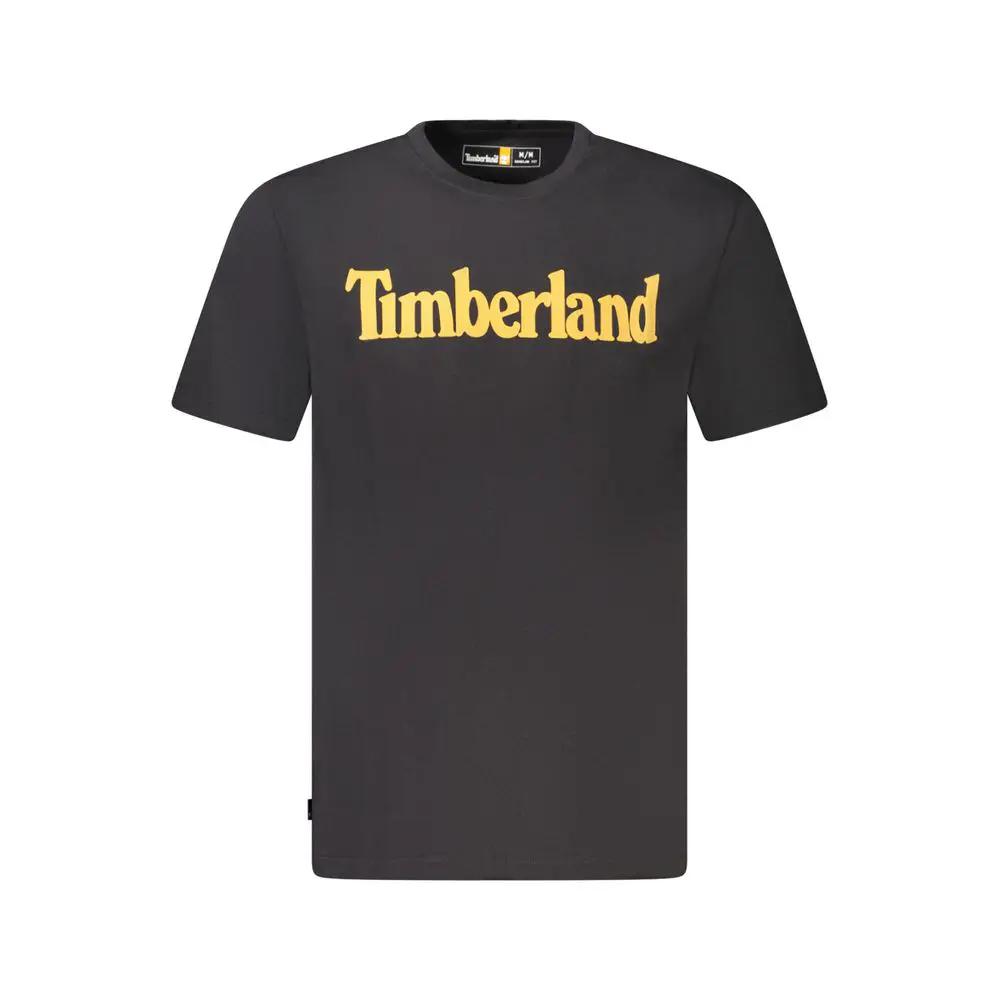 Timberland Black Organic Cotton Men T-Shirt by Timberland