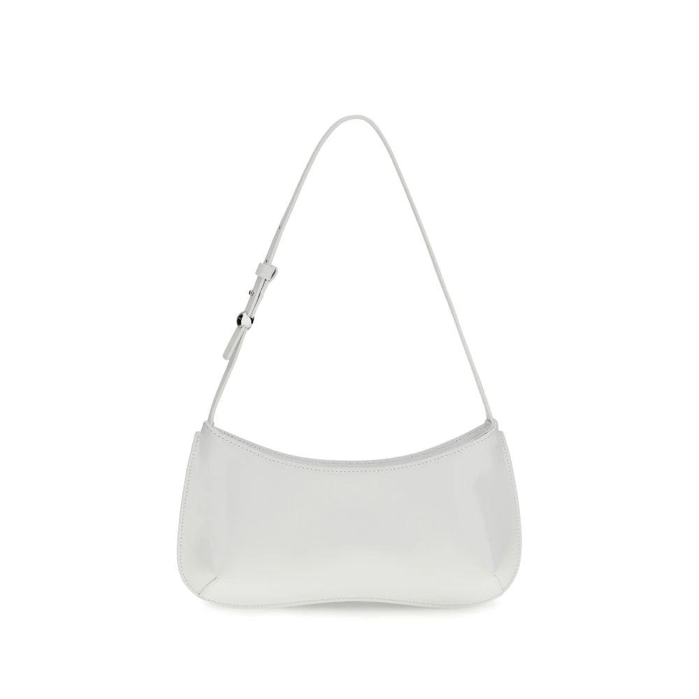 Jacquemus White Calf Leather Bos Taurus Shoulder Bag by Jacquemus