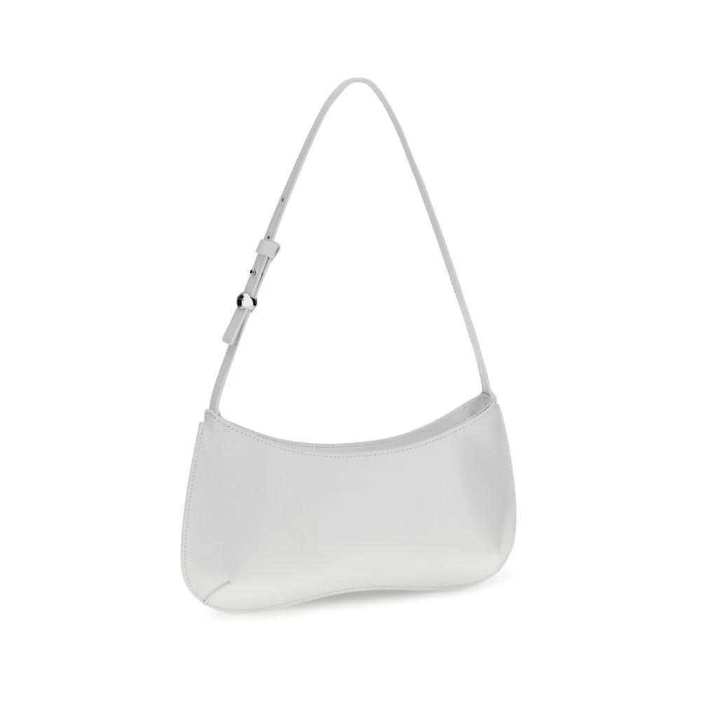 Jacquemus White Calf Leather Bos Taurus Shoulder Bag by Jacquemus