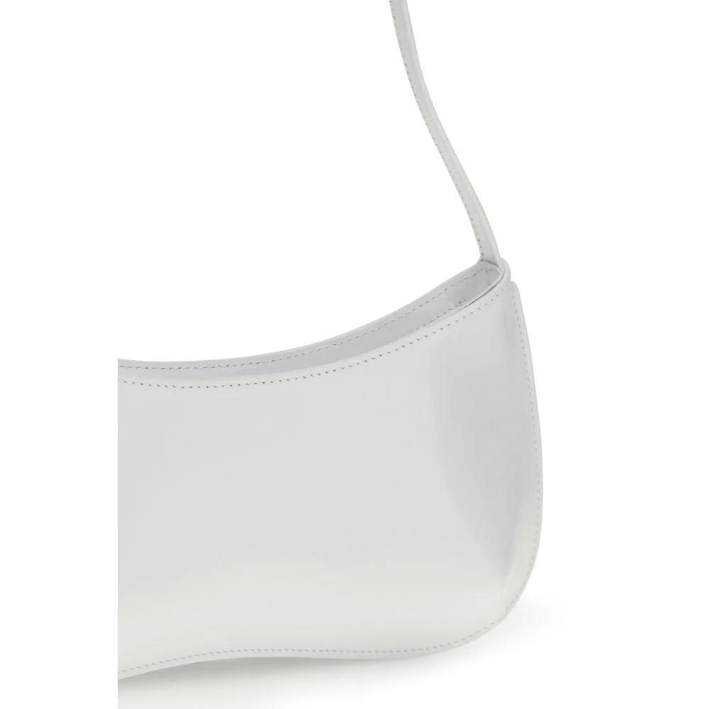 Jacquemus White Calf Leather Bos Taurus Shoulder Bag by Jacquemus