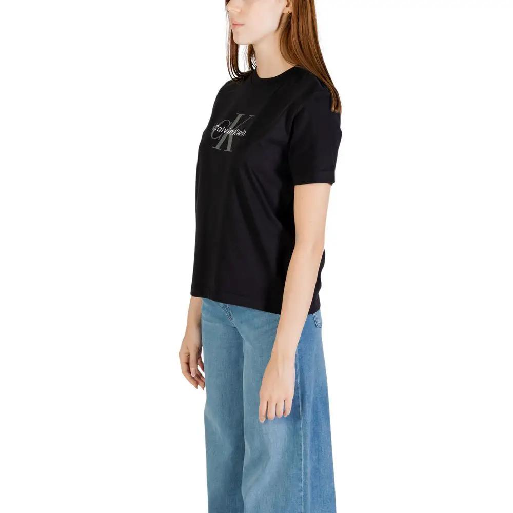 Calvin Klein Jeans Black Cotton T-Shirt by Calvin Klein Jeans