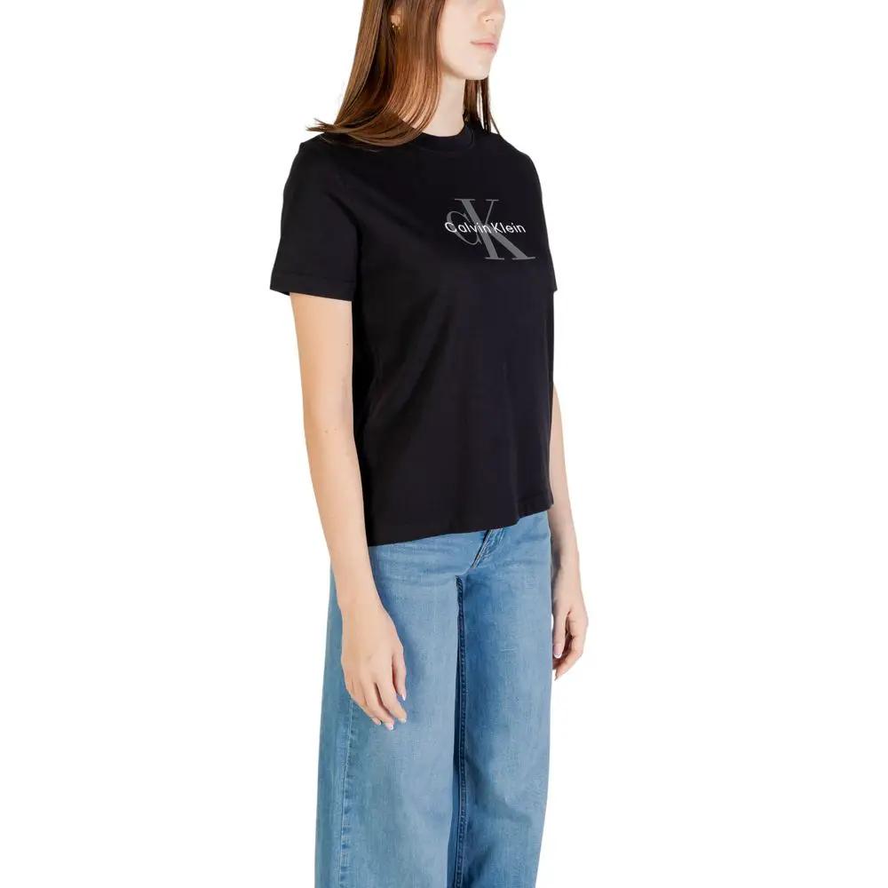Calvin Klein Jeans Black Cotton T-Shirt by Calvin Klein Jeans